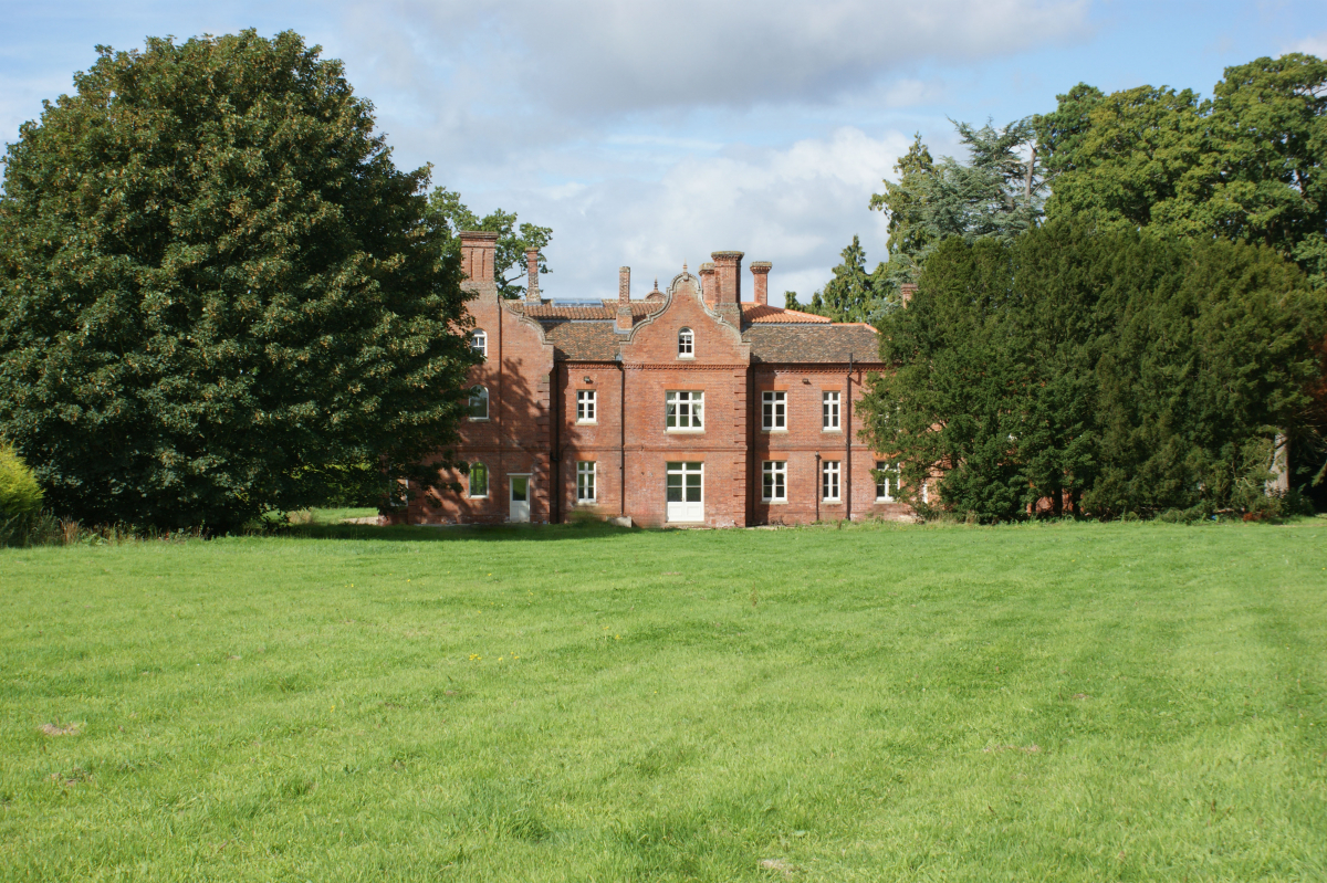 View of the manor from the rear grounds